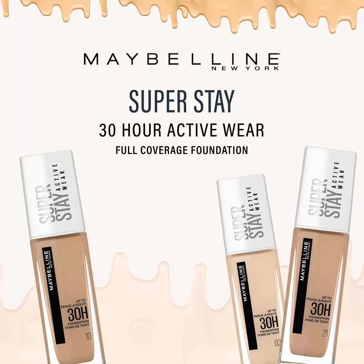 about Foundation MAYBELLINE MAYBELLINE SUPERSTAY FULL COVERAGE FOUNDATION